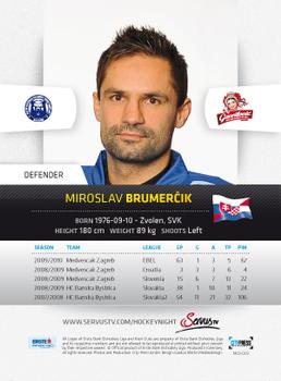 2010-11 Erste Bank Eishockey Liga - McDonald’s Edition #McD-003 Miroslav Brumercik Back