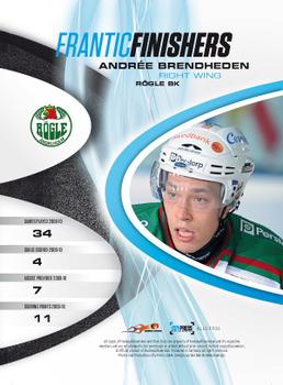2010-11 HockeyAllsvenskan - Frantic Finishers #ALLS-FF09 Andree Brendheden Back