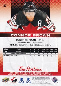 2021-22 Upper Deck Tim Hortons Team Canada #37 Connor Brown Back
