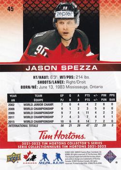 2021-22 Upper Deck Tim Hortons Team Canada #45 Jason Spezza Back