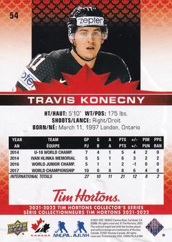 2021-22 Upper Deck Tim Hortons Team Canada #54 Travis Konecny Back