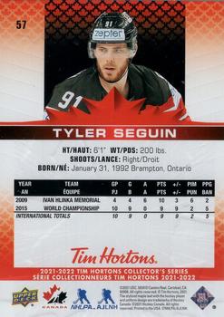 2021-22 Upper Deck Tim Hortons Team Canada #57 Tyler Seguin Back