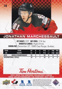 2021-22 Upper Deck Tim Hortons Team Canada #70 Jonathan Marchessault Back