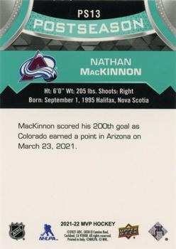 2021-22 Upper Deck MVP - Postseason #PS13 Nathan MacKinnon Back