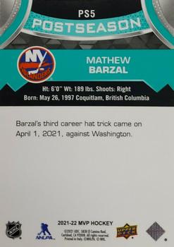 2021-22 Upper Deck MVP - Postseason #PS5 Mathew Barzal Back