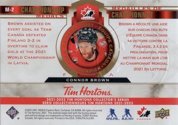 2021-22 Upper Deck Tim Hortons Team Canada - Championship Medals #M-2 Connor Brown Back