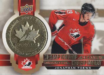 2021-22 Upper Deck Tim Hortons Team Canada - Championship Medals #M-10 Jonathan Toews Front