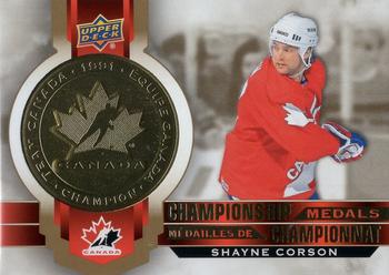 2021-22 Upper Deck Tim Hortons Team Canada - Championship Medals #M-11 Shayne Corson Front