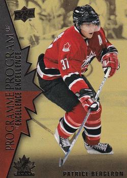 2021-22 Upper Deck Tim Hortons Team Canada - Program of Excellence #POE-3 Patrice Bergeron Front