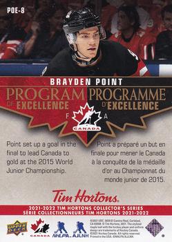2021-22 Upper Deck Tim Hortons Team Canada - Program of Excellence #POE-8 Brayden Point Back