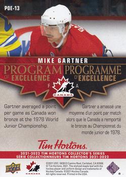 2021-22 Upper Deck Tim Hortons Team Canada - Program of Excellence #POE-13 Mike Gartner Back