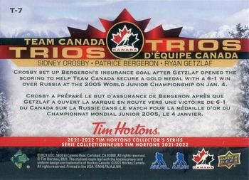 2021-22 Upper Deck Tim Hortons Team Canada - Team Canada Trios #T-7 Wayne Gretzky / Paul Coffey / Eric Lindros Back