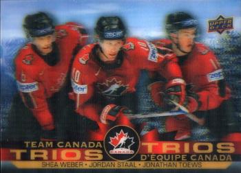 2021-22 Upper Deck Tim Hortons Team Canada - Team Canada Trios #T-14 Shea Weber / Jordan Staal / Jonathan Toews Front