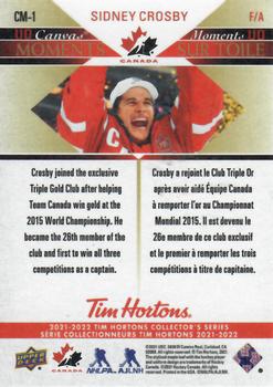 2021-22 Upper Deck Tim Hortons Team Canada - UD Canvas Moments #CM-1 Sidney Crosby Back