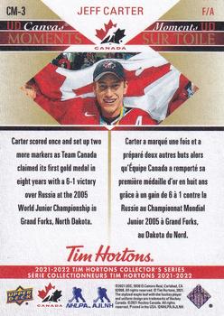 2021-22 Upper Deck Tim Hortons Team Canada - UD Canvas Moments #CM-3 Jeff Carter Back