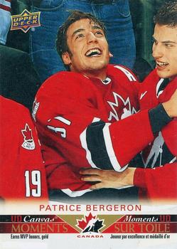 2021-22 Upper Deck Tim Hortons Team Canada - UD Canvas Moments #CM-6 Patrice Bergeron Front