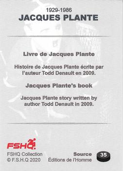 2020 FSHQ Collection Jacques Plante #35 Jacques Plante Back