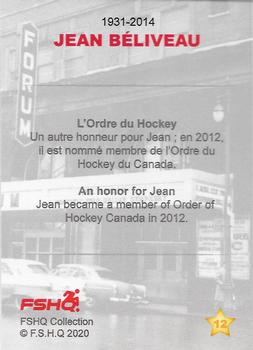 2020 FSHQ Collection Jean-Béliveau #12 Jean Beliveau Back
