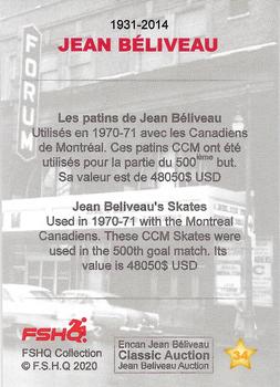 2020 FSHQ Collection Jean-Béliveau #34 Jean Beliveau Back