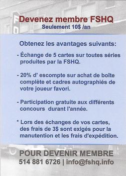 2020 FSHQ Collection Jean-Béliveau #NNO Jean Beliveau Back