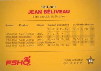 2020 FSHQ Collection Jean-Béliveau - Special #S3 Jean Beliveau Back