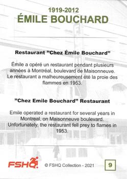 2021 FSHQ Collection Émile Bouchard #9 Emile Bouchard Back
