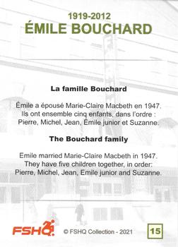 2021 FSHQ Collection Émile Bouchard #15 Emile Bouchard Back