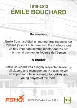 2021 FSHQ Collection Émile Bouchard #16 Emile Bouchard Back