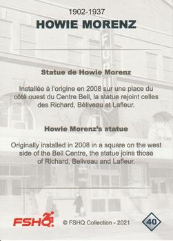 2021 FSHQ Collection Geoffrion-Morenz #40 Statue de Howie Morenz / Statue of Howie Morenz Back