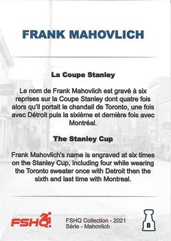 2021 FSHQ Collection Mahovlich #8 La Coupe Stanley / The Stanley Cup Back