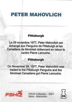 2021 FSHQ Collection Mahovlich #26 Pittsburgh Back