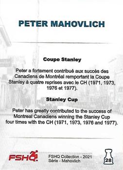 2021 FSHQ Collection Mahovlich #28 Coupe Stanley / Stanley cup Back