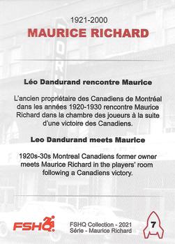 2021 FSHQ Collection Maurice Richard #7 Maurice Richard Back