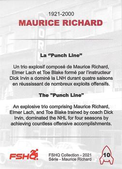 2021 FSHQ Collection Maurice Richard #10 Maurice Richard Back