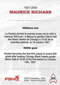 2021 FSHQ Collection Maurice Richard #23 Maurice Richard Back