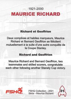 2021 FSHQ Collection Maurice Richard #31 Maurice Richard Back
