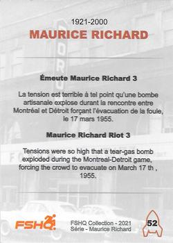 2021 FSHQ Collection Maurice Richard #52 Maurice Richard Back