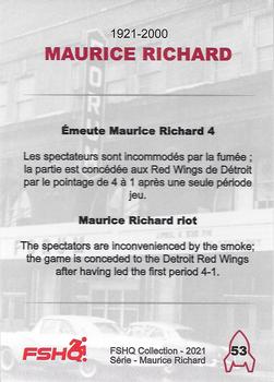 2021 FSHQ Collection Maurice Richard #53 Maurice Richard Back