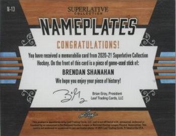 2021 Leaf Superlative - Nameplates Gold #N-13 Brendan Shanahan Back