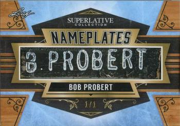 2021 Leaf Superlative - Nameplates Gold #N-28 Bob Probert Front