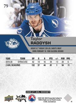 2020-21 Upper Deck AHL - Blue #79 Taylor Raddysh Back