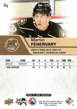 2020-21 Upper Deck AHL - Blue #84 Martin Fehervary Back