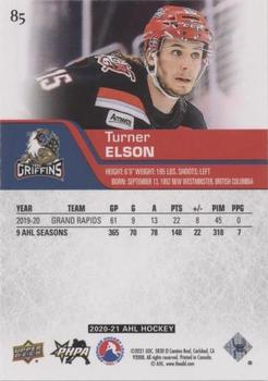 2020-21 Upper Deck AHL - Blue #85 Turner Elson Back