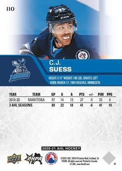 2020-21 Upper Deck AHL - Blue #110 C.J. Suess Back