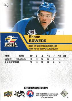 2020-21 Upper Deck AHL - Blue #145 Shane Bowers Back