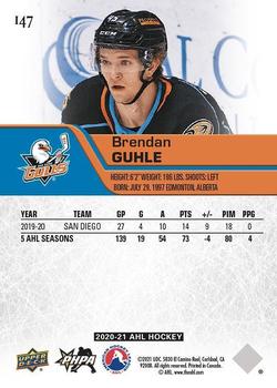 2020-21 Upper Deck AHL - Blue #147 Brendan Guhle Back