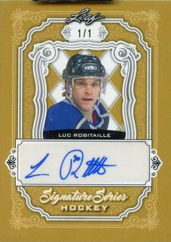 2021-22 Leaf Signature Series - Base Autographs - Gold #SSN-LR1 Luc Robitaille Front
