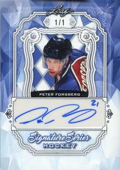 2021-22 Leaf Signature Series - Base Autographs - Cracked Ice #SSN-PF1 Peter Forsberg Front