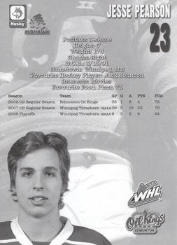 2009-10 Husky/Mohawk Edmonton Oil Kings (WHL) #NNO Jesse Pearson Back