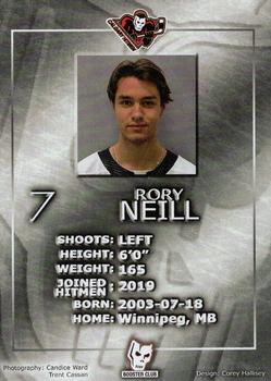 2020-21 Calgary Hitmen (WHL) Booster Club #NNO Rory Neill Back